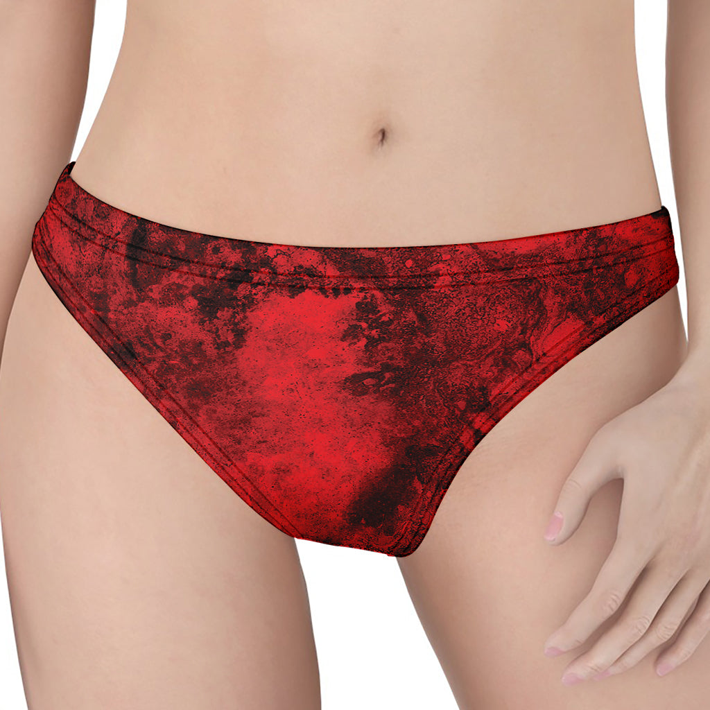 Red Blood Print Women's Thong