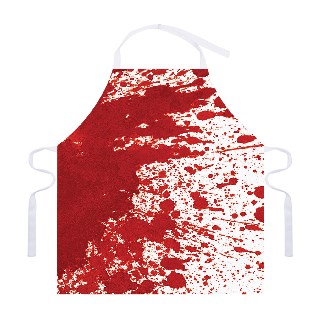 Red Blood Stains Print Adjustable Apron