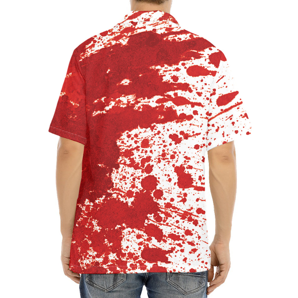 Red Blood Stains Print Aloha Shirt