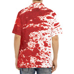 Red Blood Stains Print Aloha Shirt