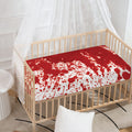 Red Blood Stains Print Baby Crib Sheet