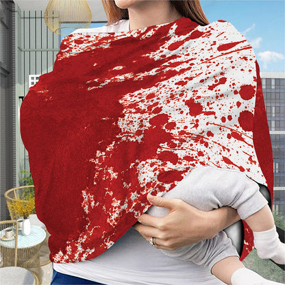 Red Blood Stains Print Baby Seat Cover