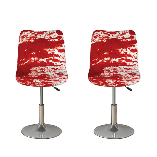 Red Blood Stains Print Bar Stool Covers