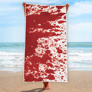 Red Blood Stains Print Beach Towel