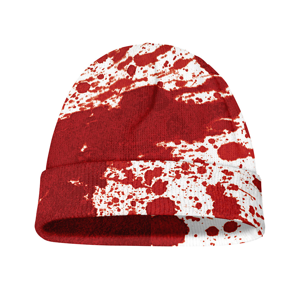 Red Blood Stains Print Beanie