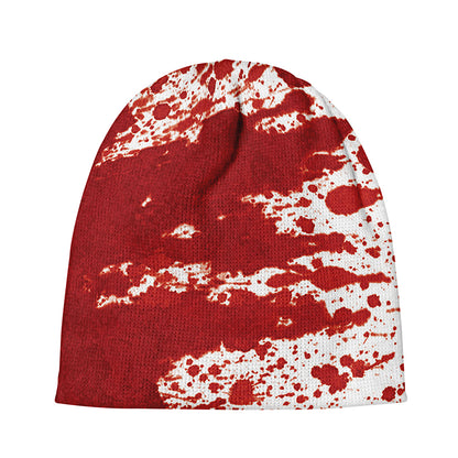 Red Blood Stains Print Beanie