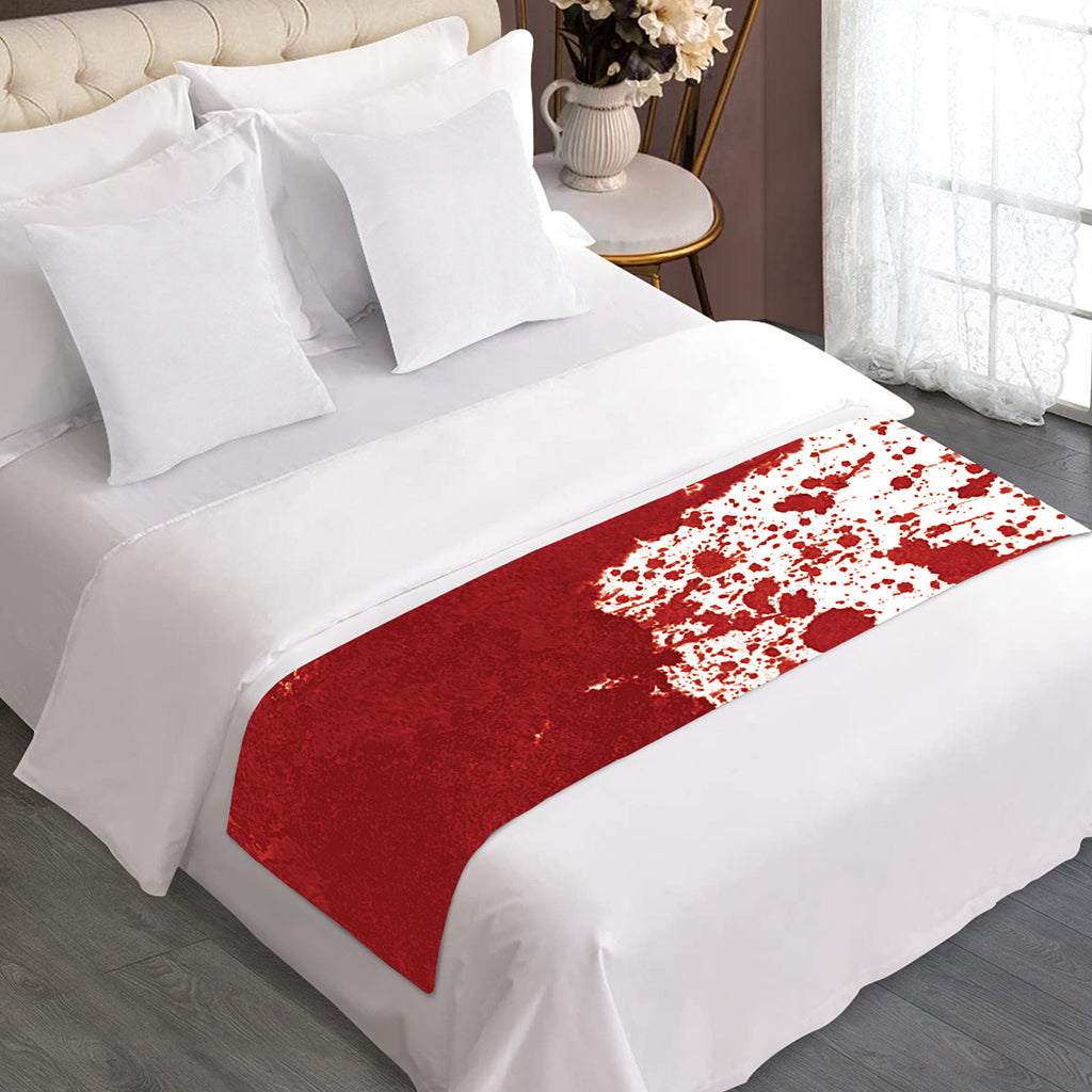 Red Blood Stains Print Bed Runner