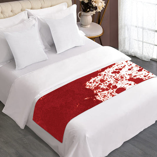 Red Blood Stains Print Bed Runner