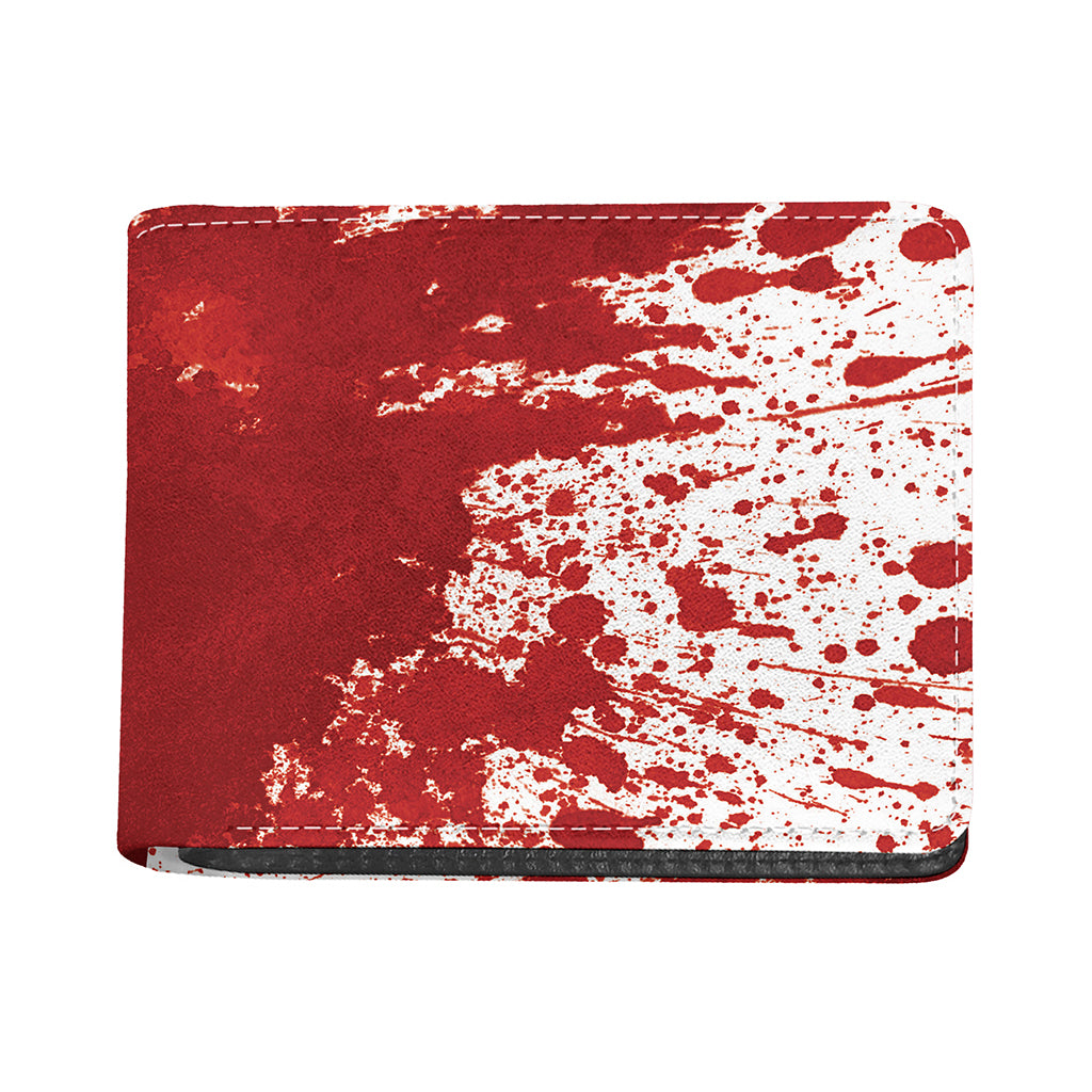Red Blood Stains Print Bifold Wallet