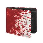 Red Blood Stains Print Bifold Wallet