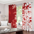 Red Blood Stains Print Dimout Grommet Curtains
