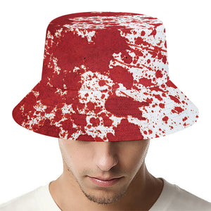 Red Blood Stains Print Bucket Hat