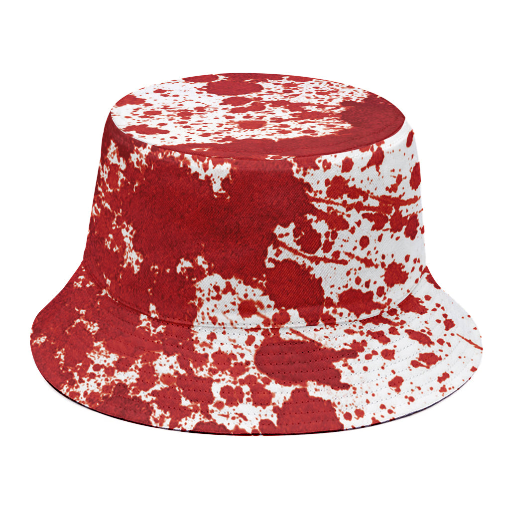 Red Blood Stains Print Bucket Hat