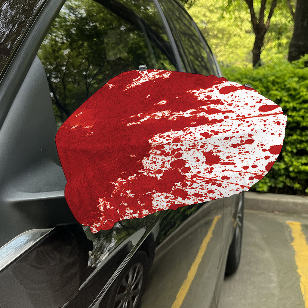 Red Blood Stains Print Car Side Mirror Covers