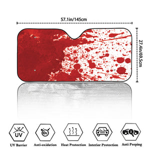 Red Blood Stains Print Car Windshield Sun Shade