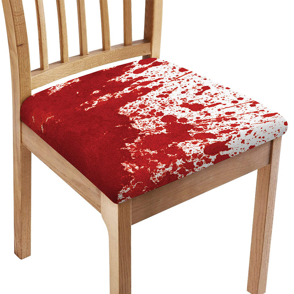 Red Blood Stains Print Chair Cushion Cover
