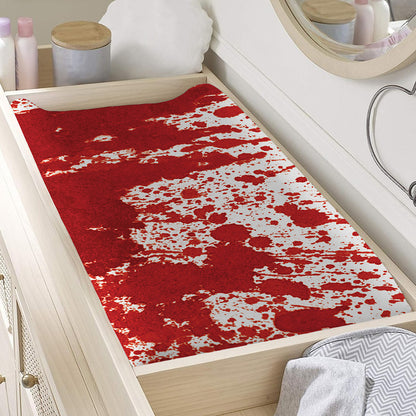 Red Blood Stains Print Changing Pad Cover