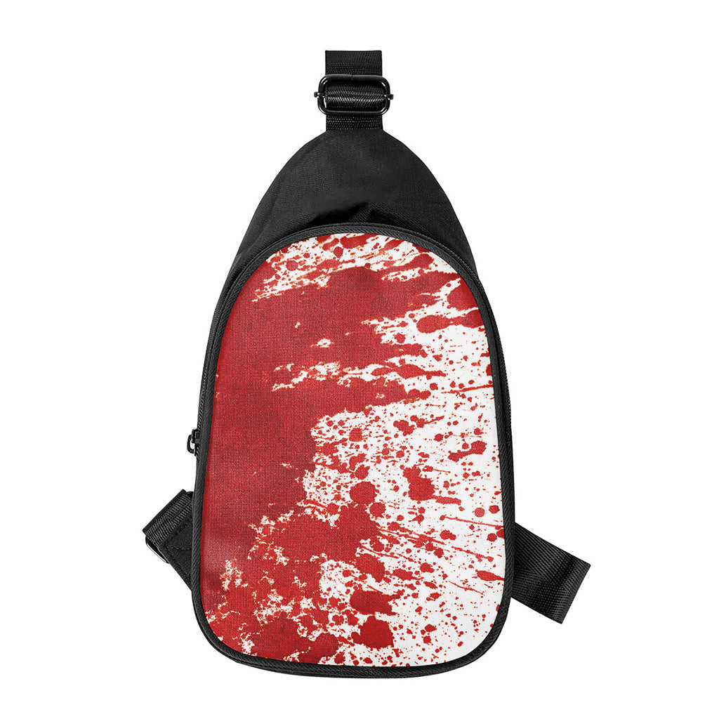 Red Blood Stains Print Chest Bag