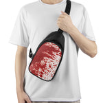 Red Blood Stains Print Chest Bag