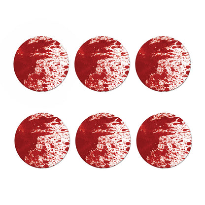 Red Blood Stains Print Coaster Set
