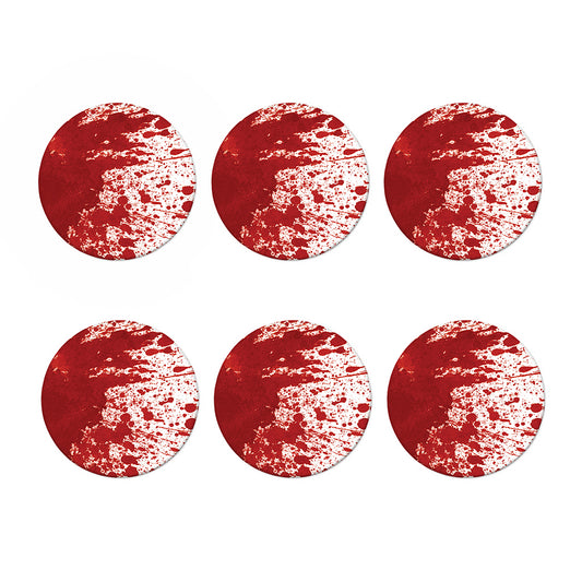 Red Blood Stains Print Coaster Set