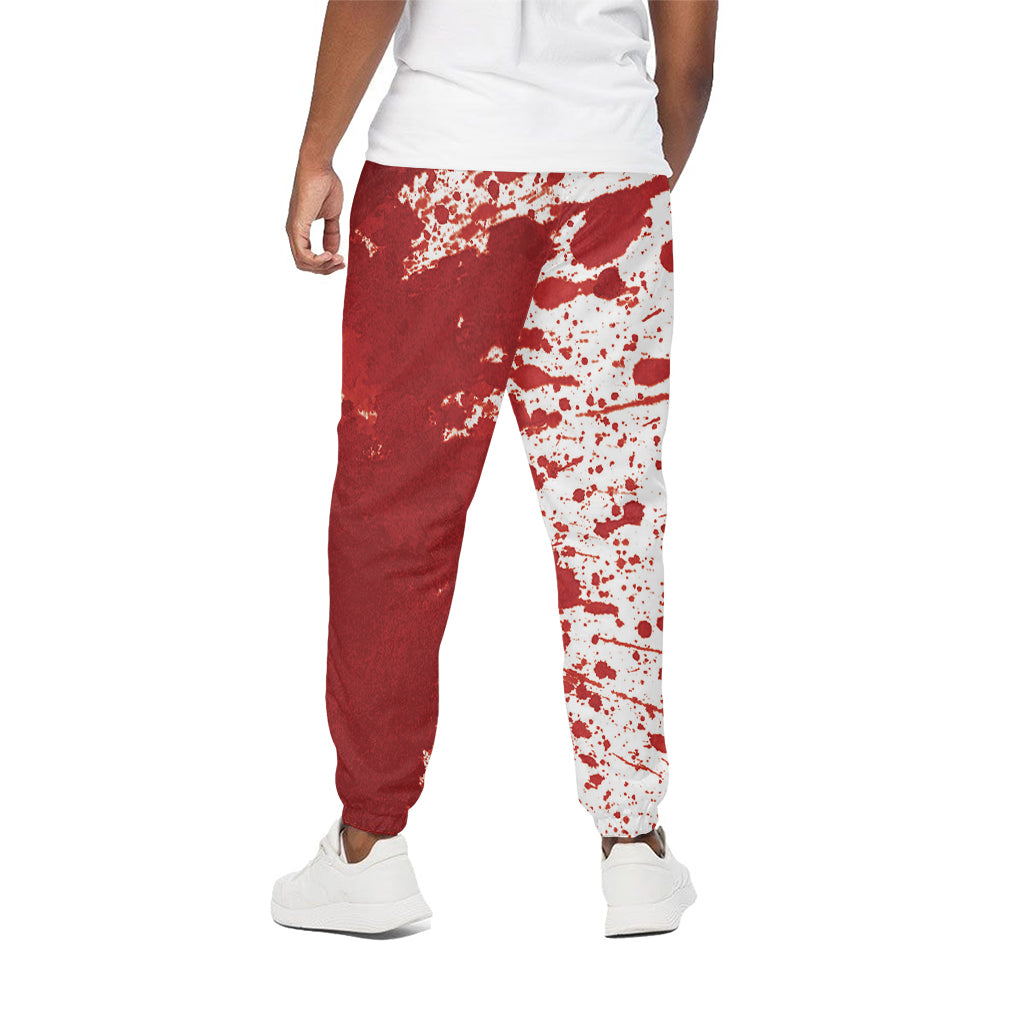 Red Blood Stains Print Cotton Pants