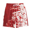 Red Blood Stains Print Cotton Shorts
