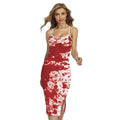 Red Blood Stains Print Cross Back Cami Dress