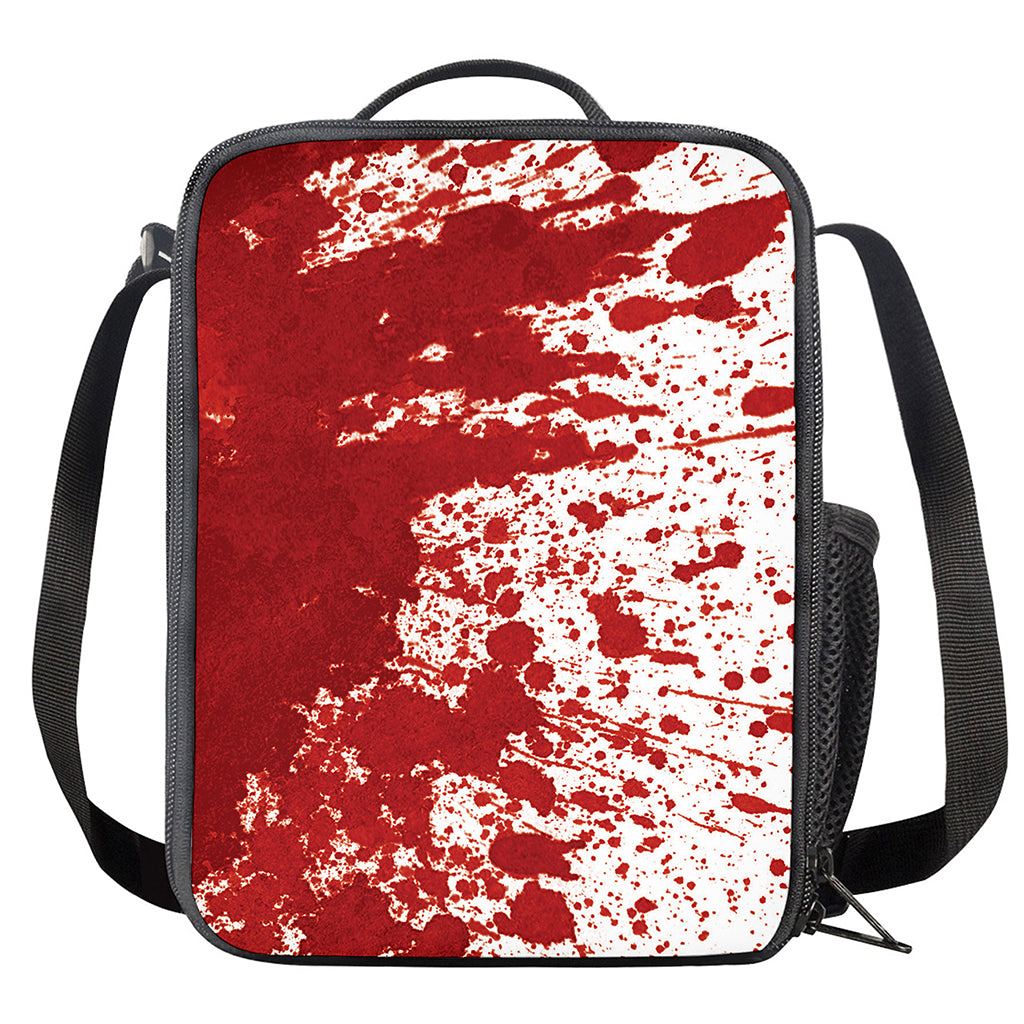 Red Blood Stains Print Crossbody Lunch Bag
