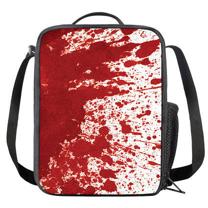 Red Blood Stains Print Crossbody Lunch Bag
