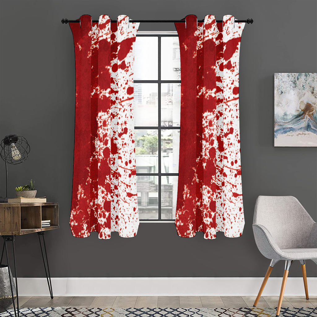 Red Blood Stains Print Curtain