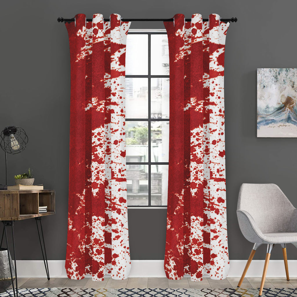 Red Blood Stains Print Curtain