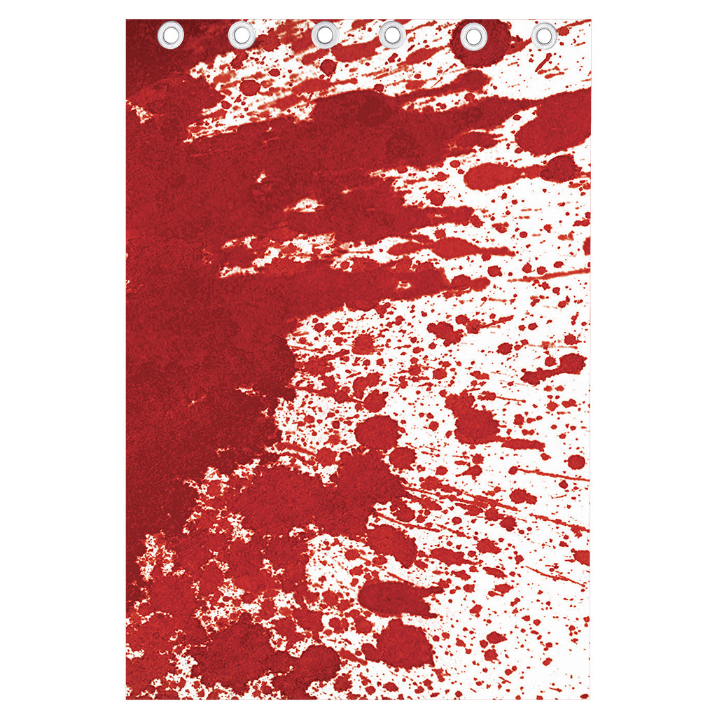 Red Blood Stains Print Curtain