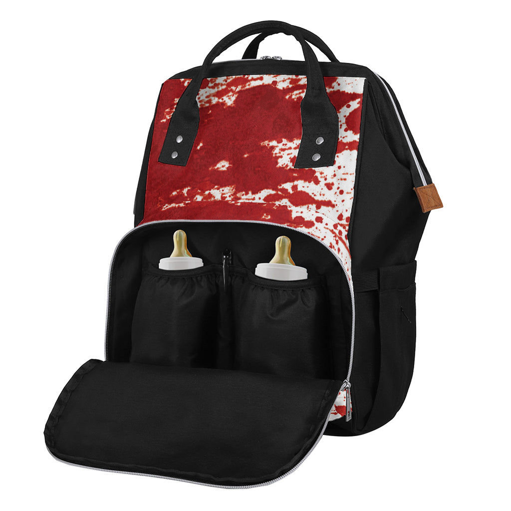 Red Blood Stains Print Diaper Bag