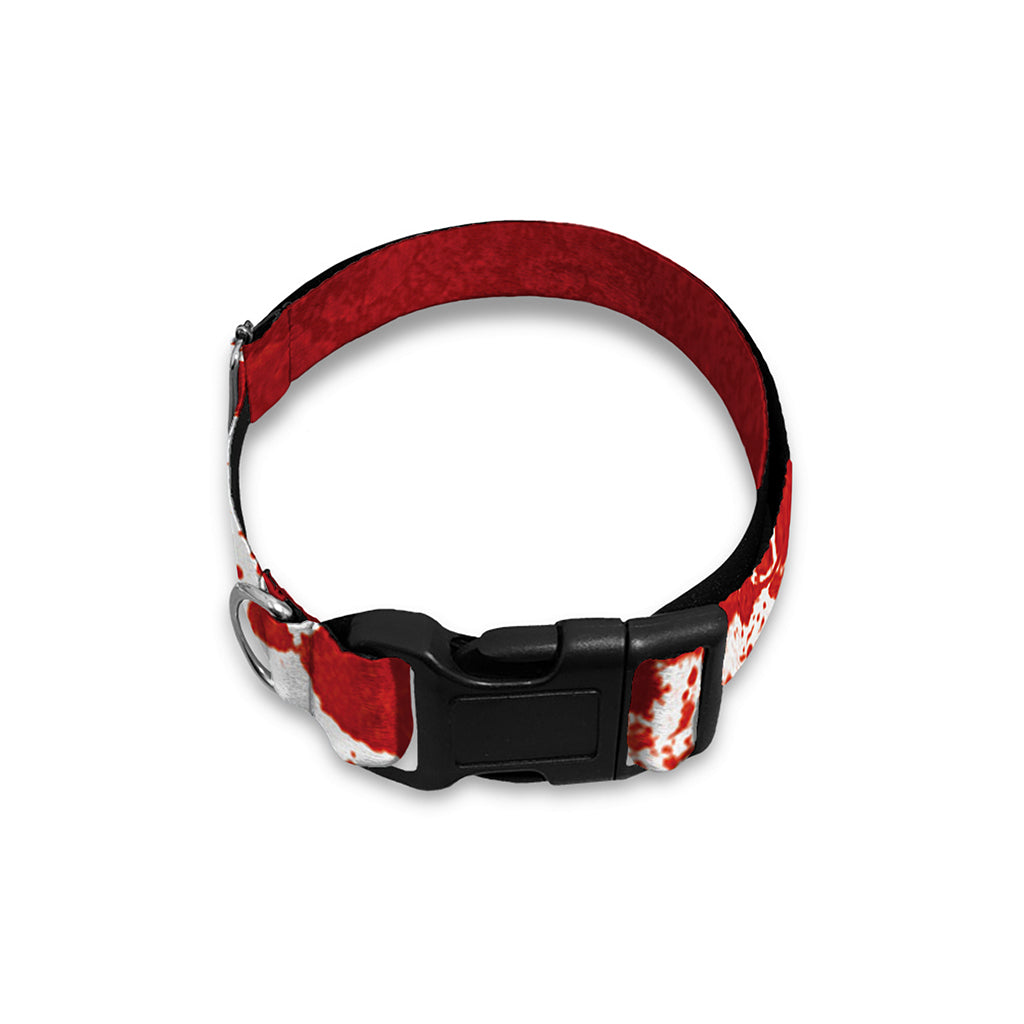 Red Blood Stains Print Dog Collar