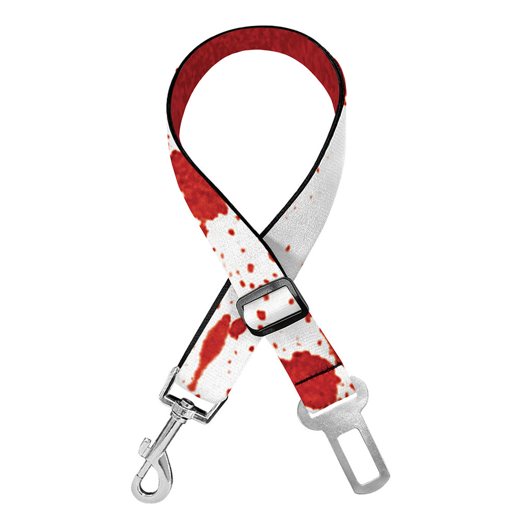 Red Blood Stains Print Dog Seat Belt