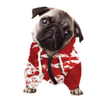 Red Blood Stains Print Dog Zip Up Hoodie