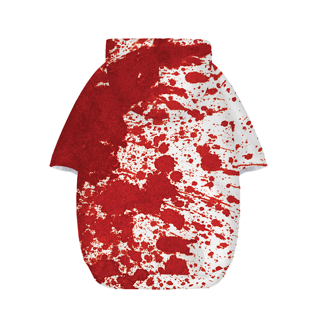 Red Blood Stains Print Dog Zip Up Hoodie
