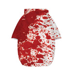 Red Blood Stains Print Dog Zip Up Hoodie