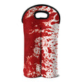 Red Blood Stains Print Double Neoprene Wine Tote