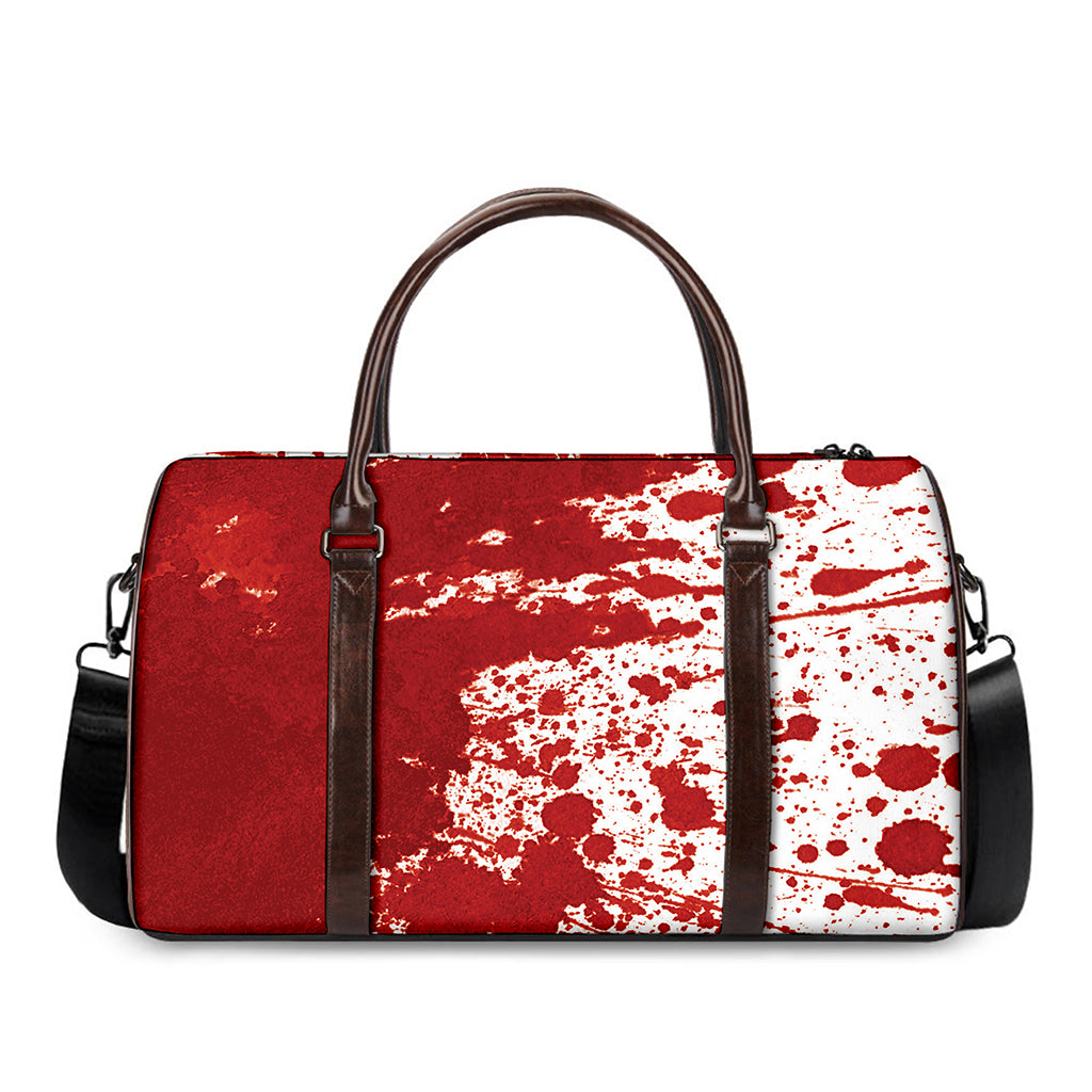 Red Blood Stains Print Duffle Bag