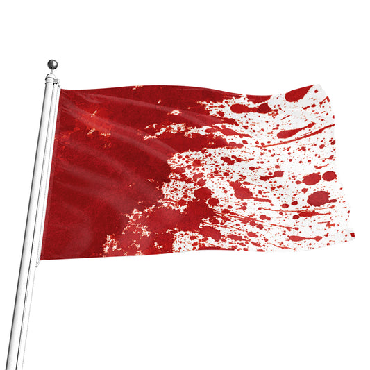Red Blood Stains Print Flag