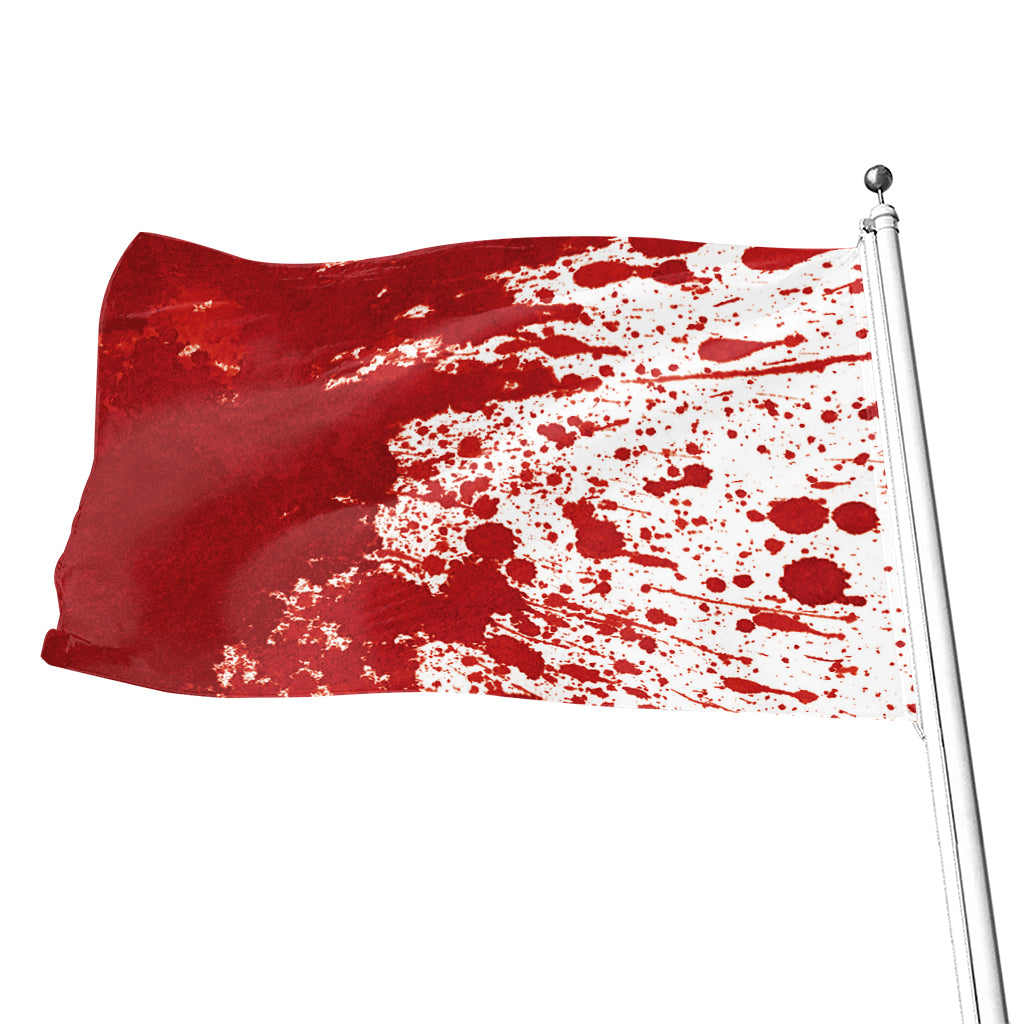 Red Blood Stains Print Flag