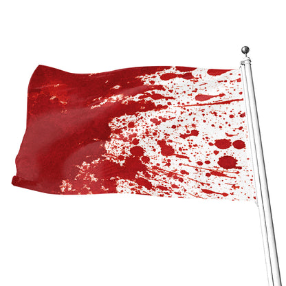 Red Blood Stains Print Flag