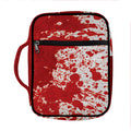 Red Blood Stains Print Front Pocket Bible Bag