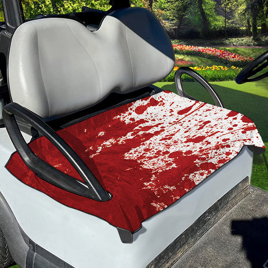 Red Blood Stains Print Golf Cart Seat Cover