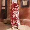 Red Blood Stains Print Harem Pants