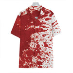 Red Blood Stains Print Hawaiian Shirt