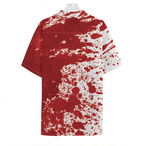 Red Blood Stains Print Hawaiian Shirt