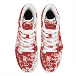 Red Blood Stains Print High Top Leather Sneakers